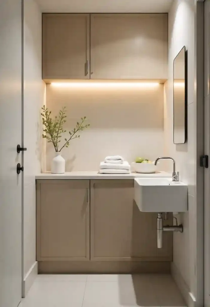 Hidden Laundry Behind Doors