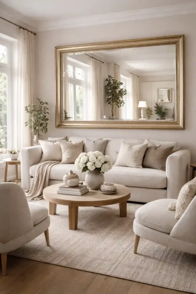 Oversized Wall Mirror for Depth