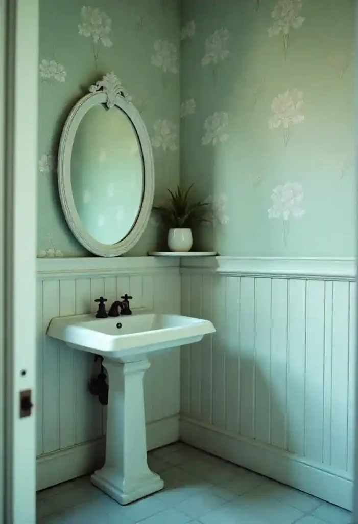 Floral Vintage Wallpaper Accents