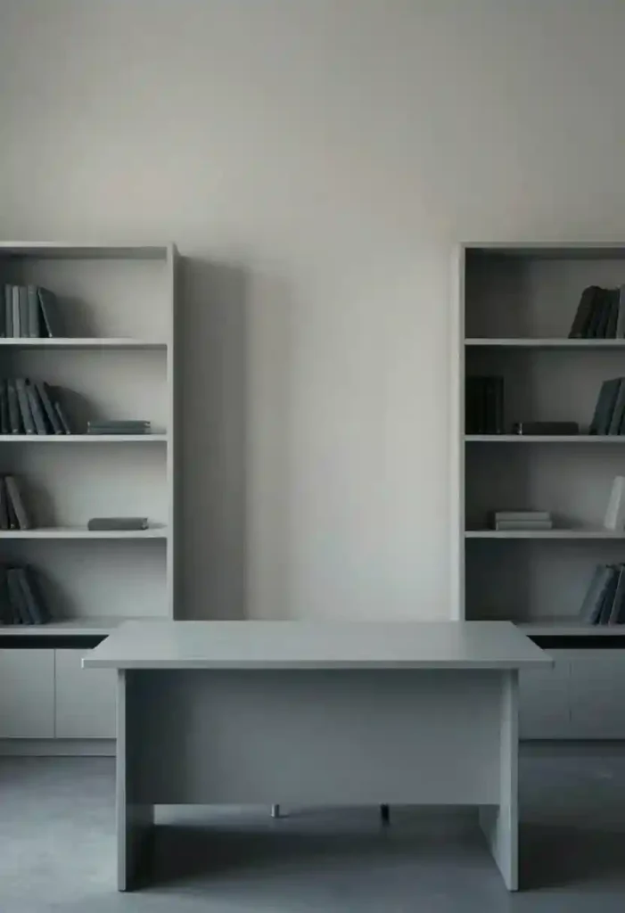 Minimalist Open Office Shelves