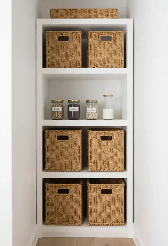Open Shelving with Baskets