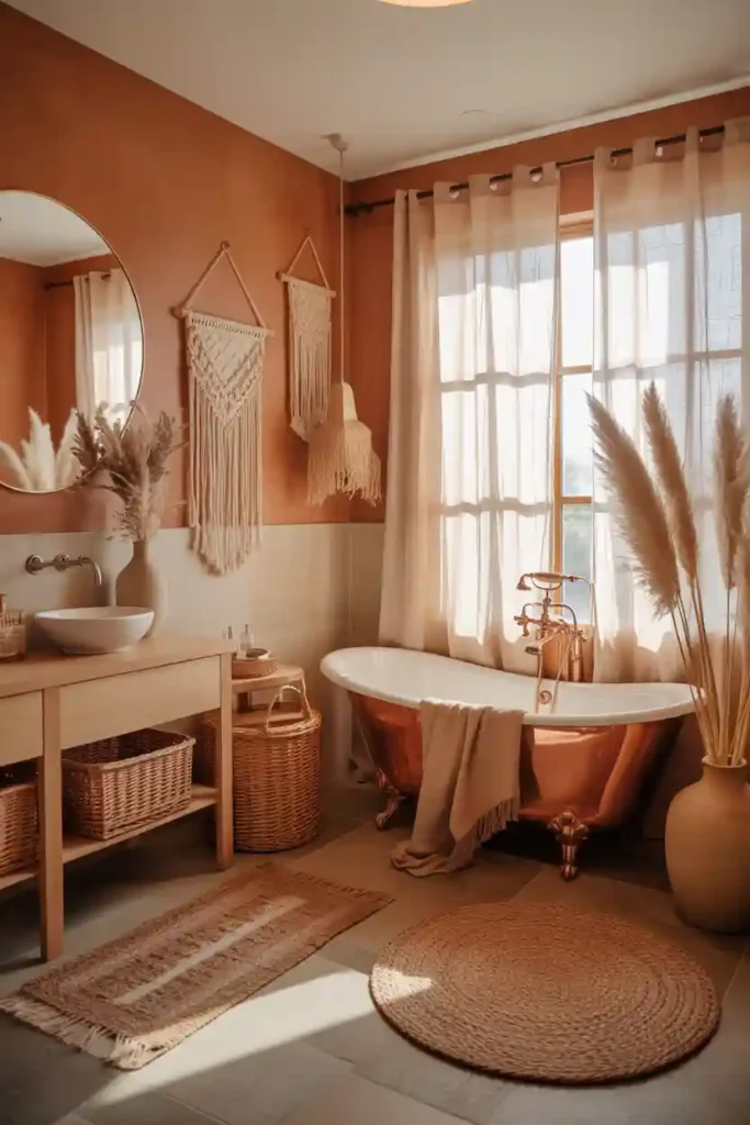 Earthy Color Palettes for Boho Bathrooms