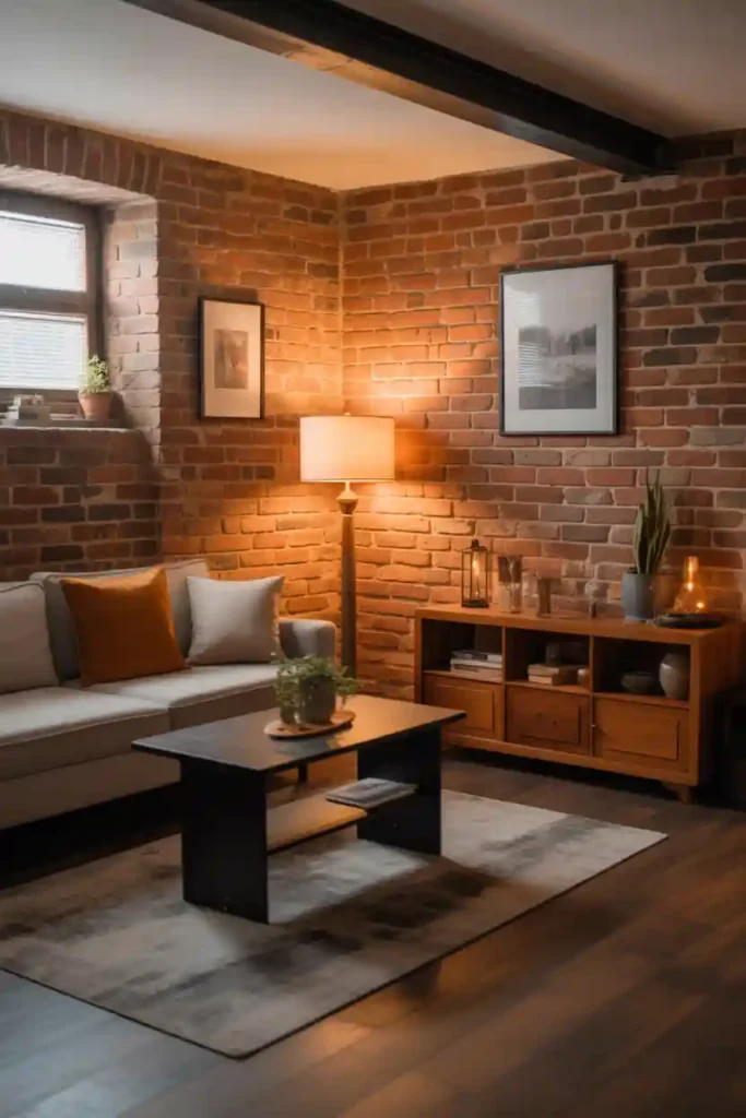 Exposed Red Brick for Rustic Charm