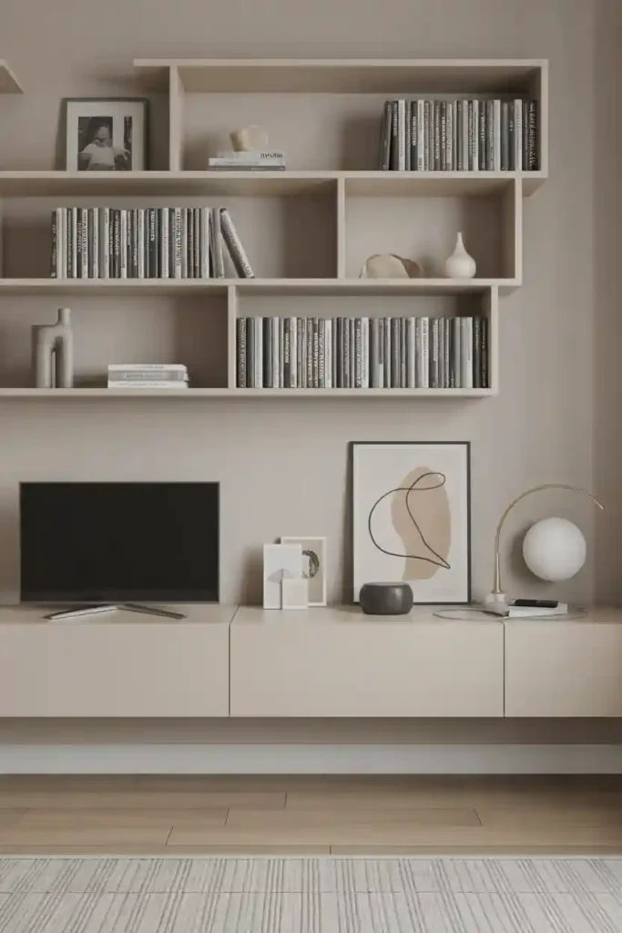 Floating Shelves in a Straight Line