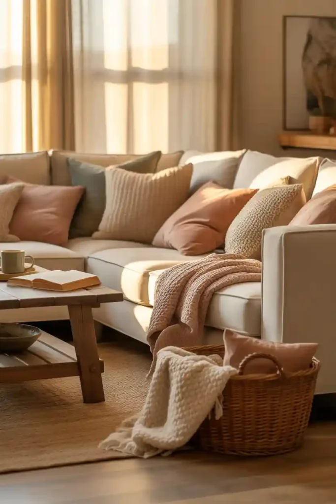 Layered Textiles for a Soft, Cozy Feel