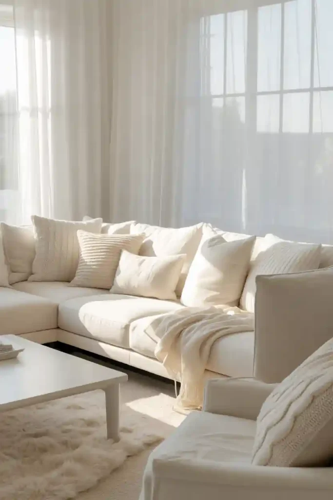 Layered White Textiles