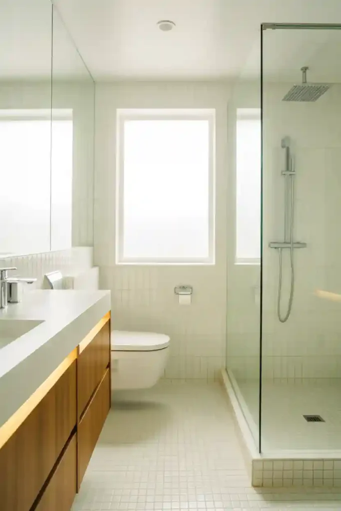 1. One-Wall Bathroom Layout
