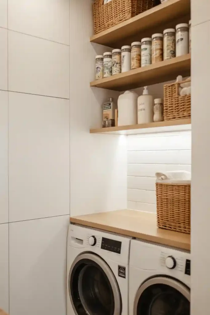 Stacked Washer and Dryer Layout