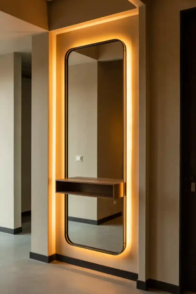 Backlit Entryway Mirror