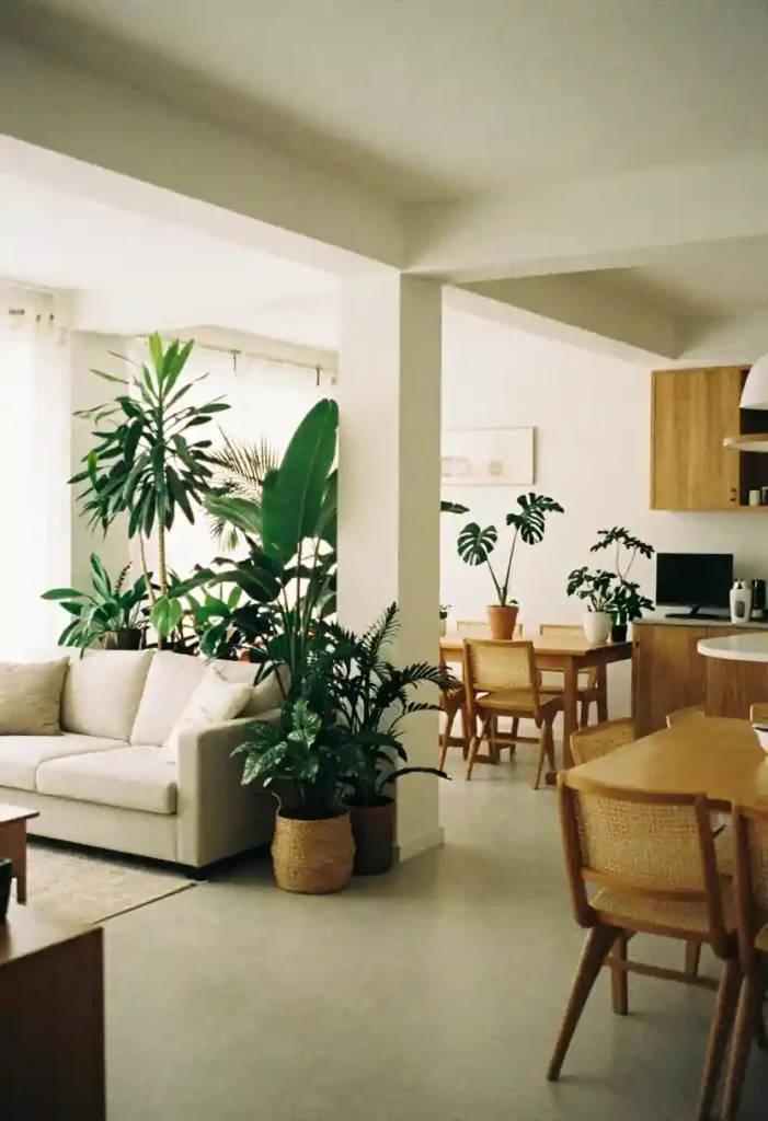 Indoor Plants to Create Natural Boundaries