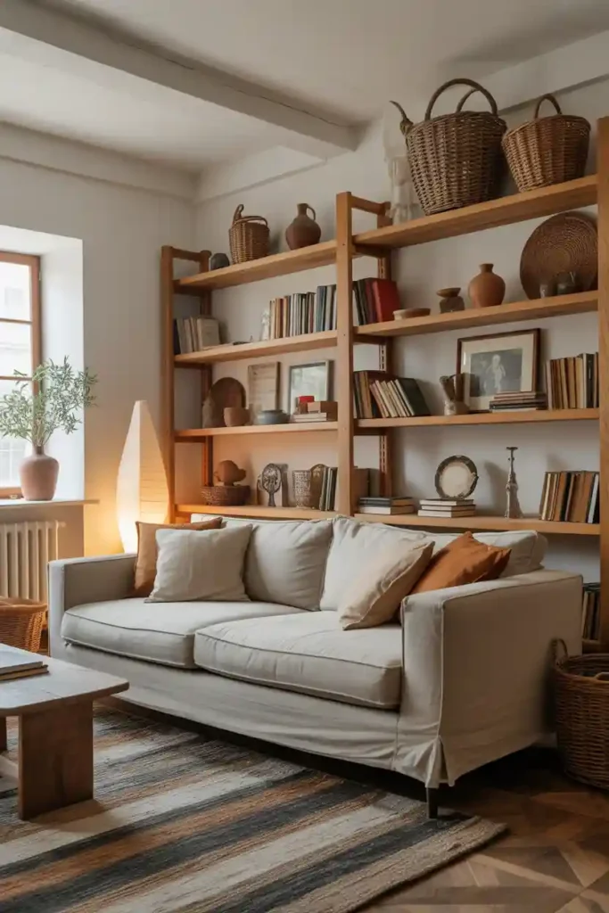 Open Shelving with Decorative Objects