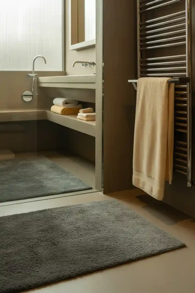 Layer Textures with Rugs and Towels