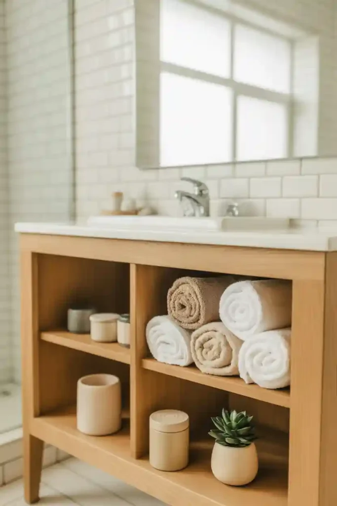  Open Vanity Shelving for Easy Access