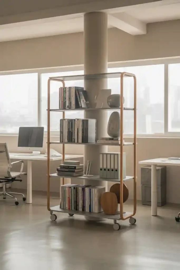 Rolling Mobile Bookshelf