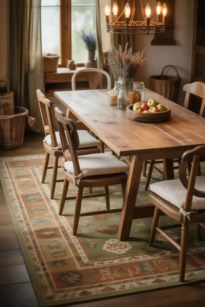 Soft Area Rugs Under the Table