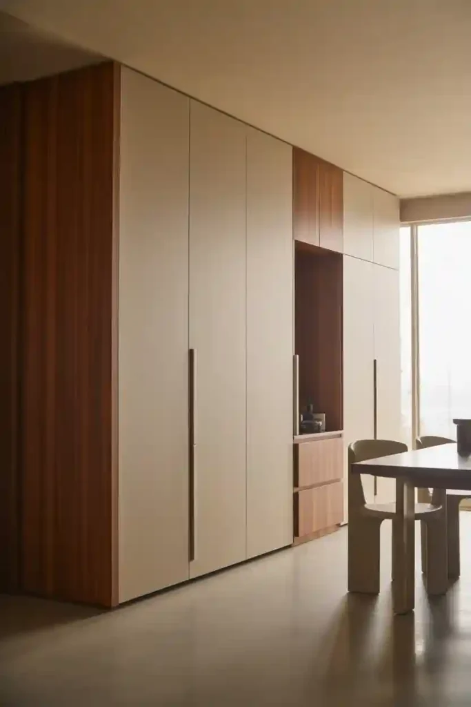 Storage Behind Sliding Doors