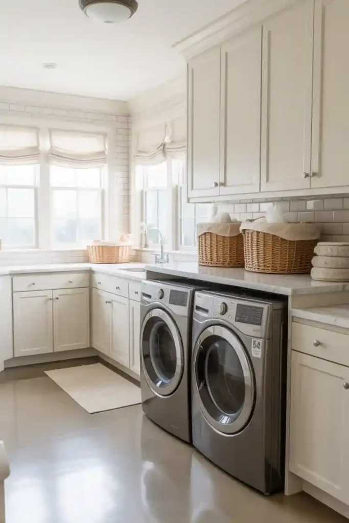 Coordinated White and Neutral Decor