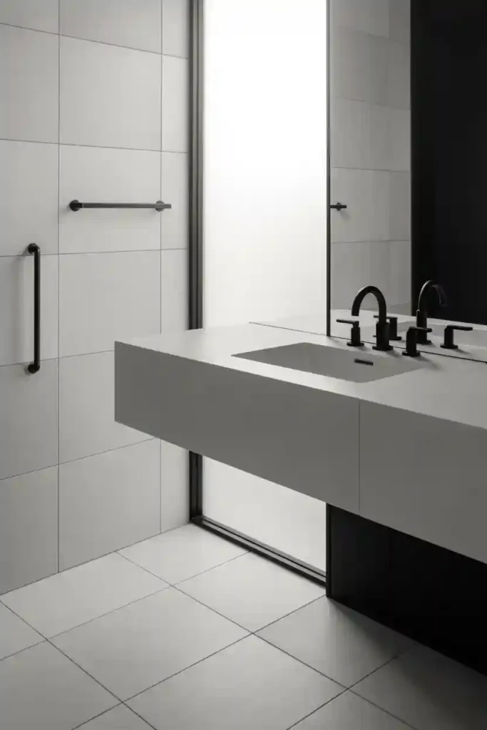 Minimalist Black and White Bathroom Design