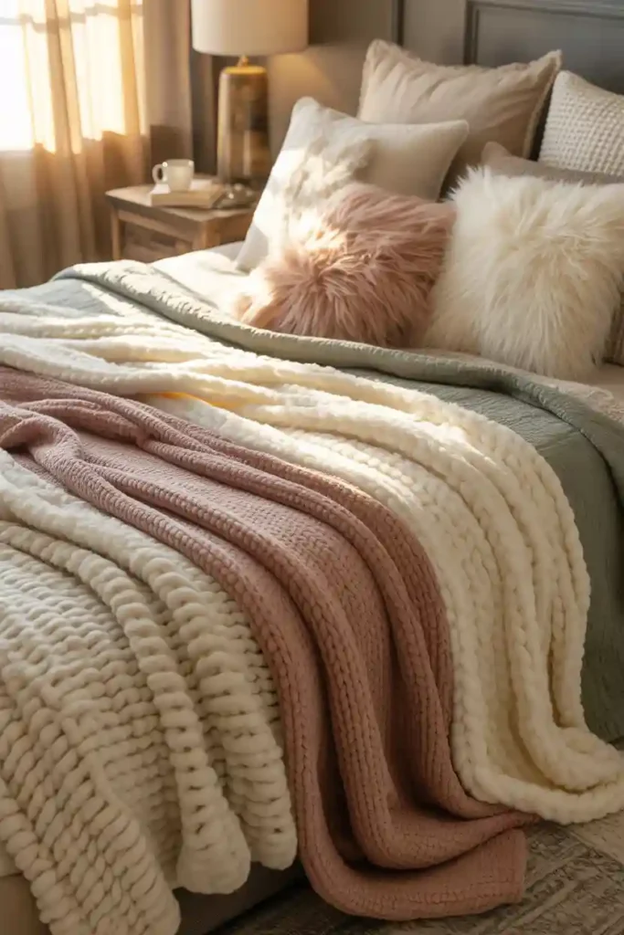 Soft Throw Blankets and Pillows