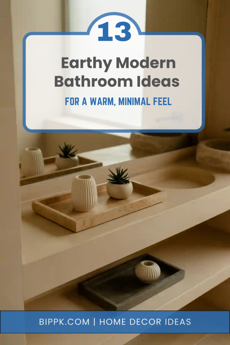 13 Earthy Modern Bathroom Ideas for a Warm, Minimal Feel