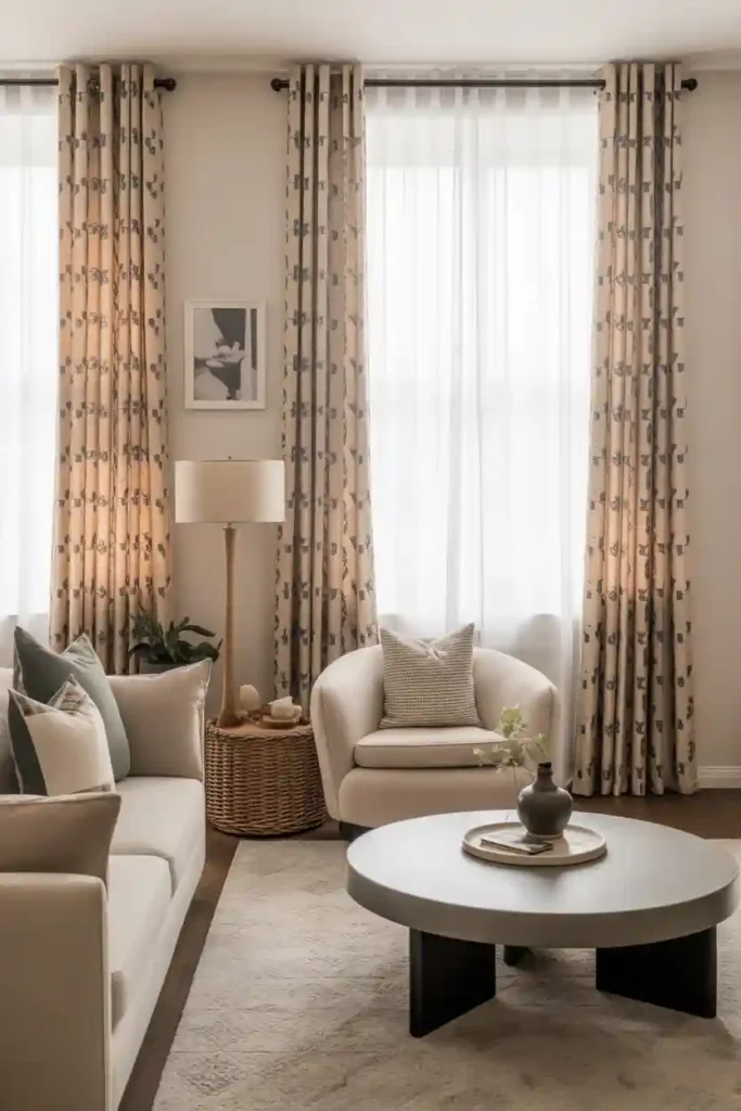  Patterned Curtains for Visual Interest