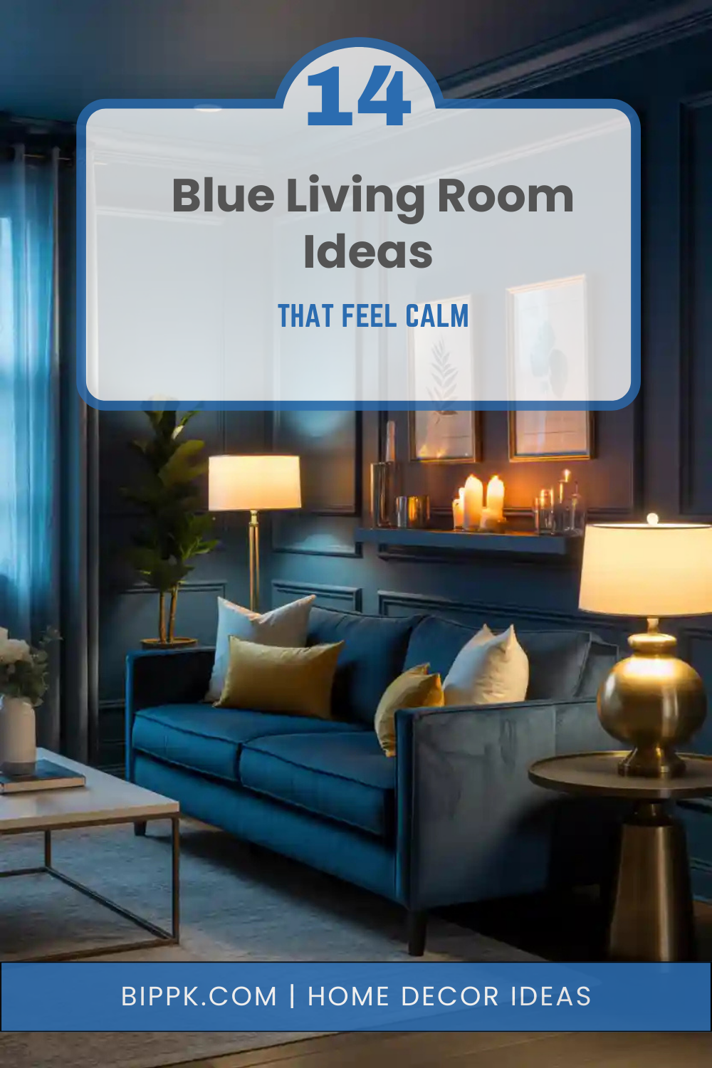 14 Blue Living Room Ideas That Feel Calm