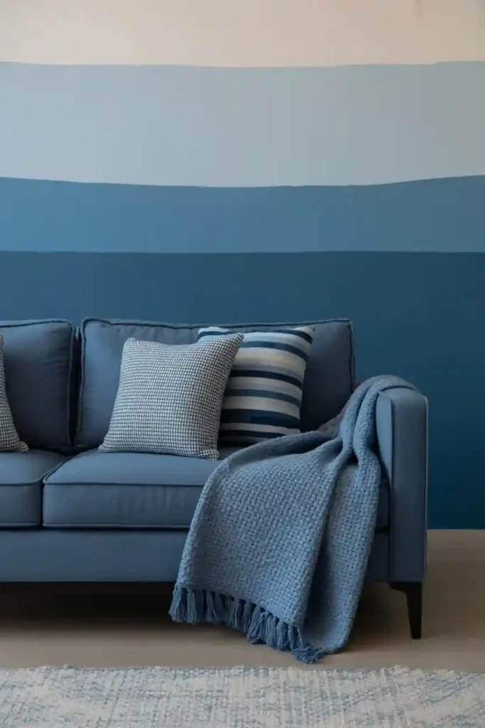 Layered Shades of Blue for Depth