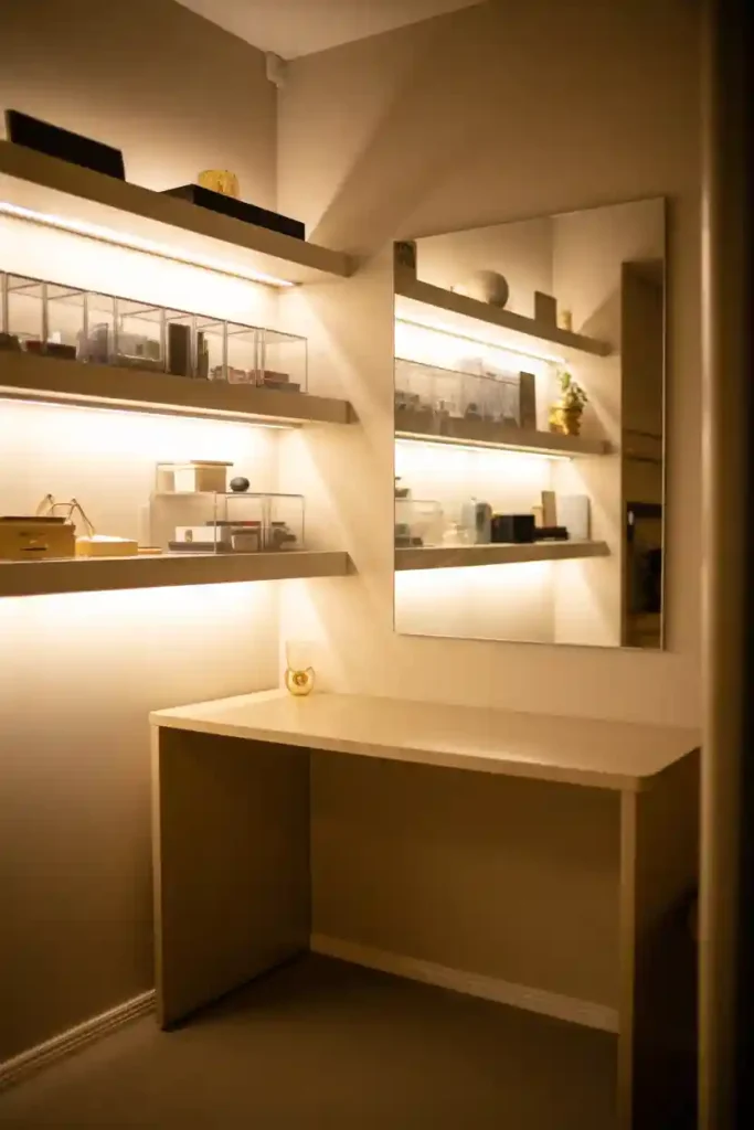 Light-Themed Basement Workspace