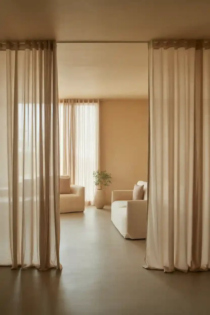 Neutral Curtains That Blend into the Walls