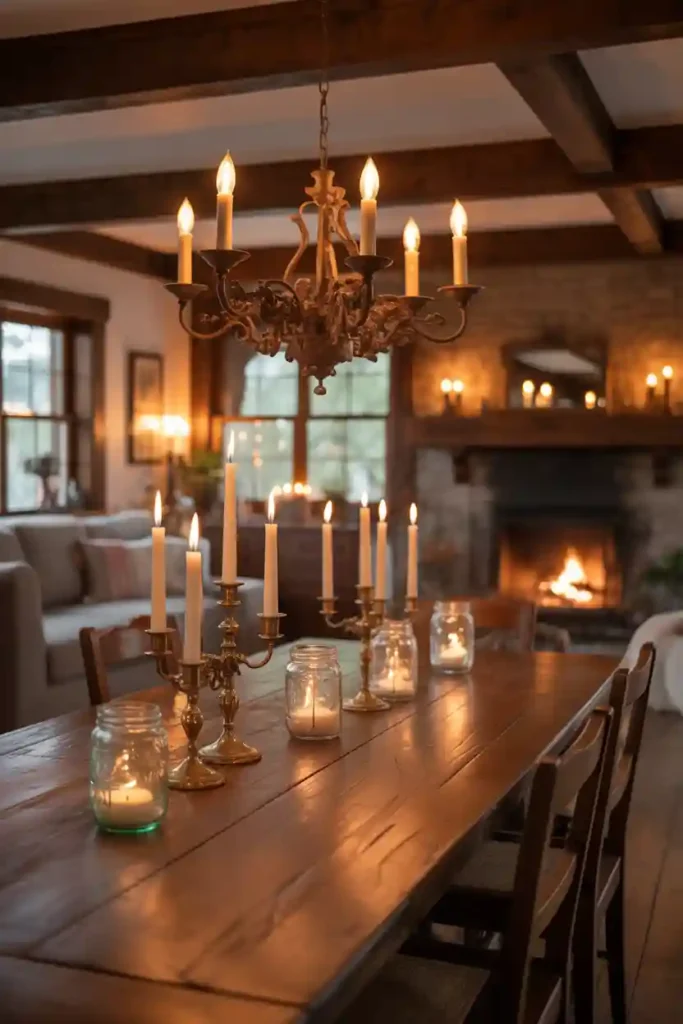 Cozy Layered Lighting for Warm Ambience