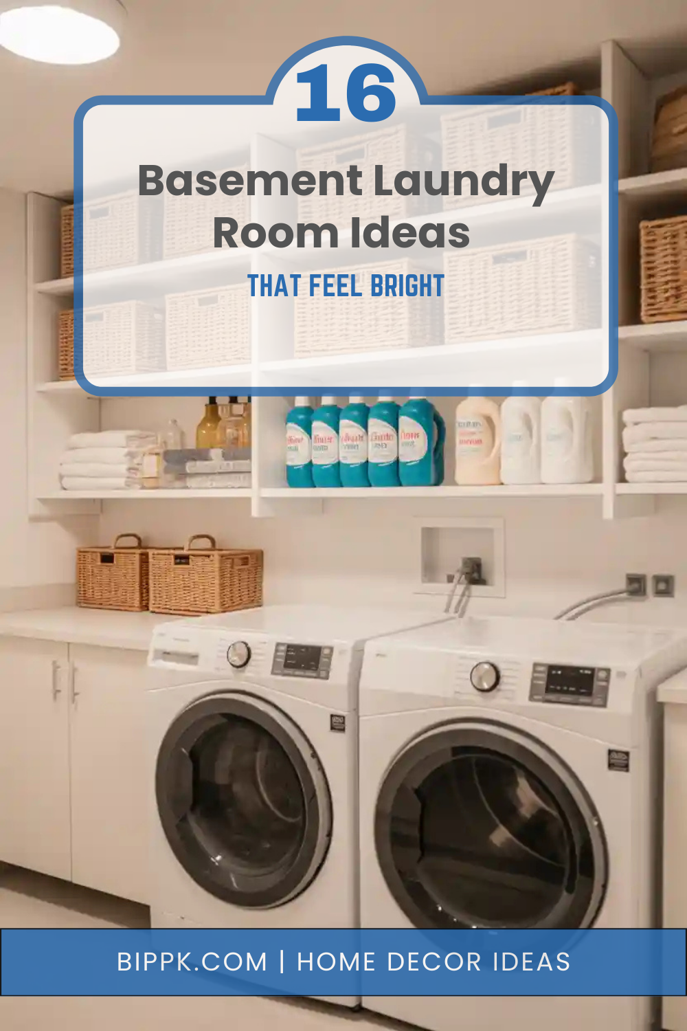 16 Basement Laundry Room Ideas That Feel Bright
