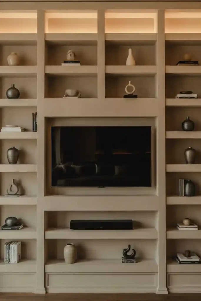 Symmetrical TV Wall Design