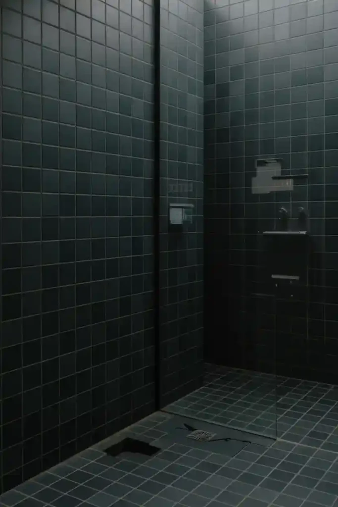 Dark Tile with Light Grout