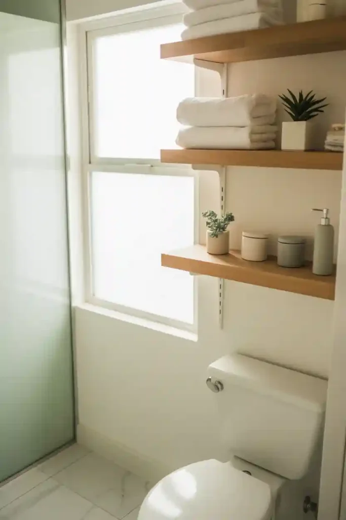 Floating Shelves Instead of Bulky Cabinets