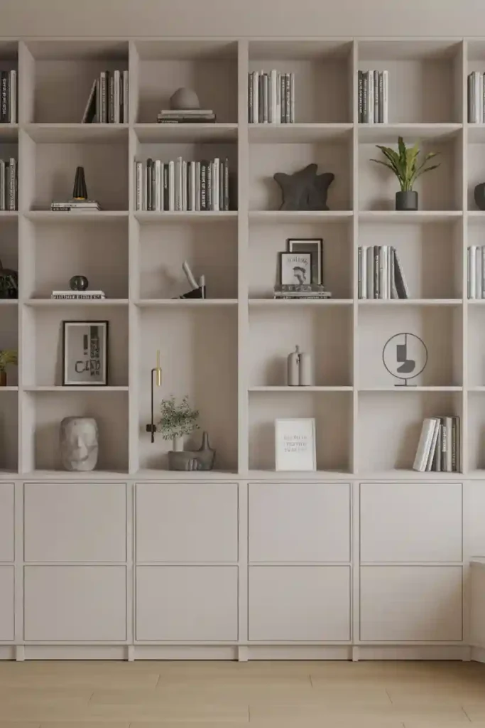 Floor-to-Ceiling Built-In Shelving