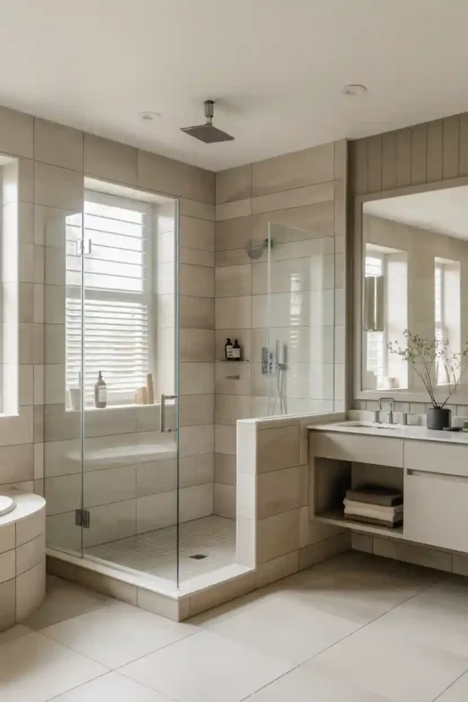 Frameless Glass Shower Enclosure