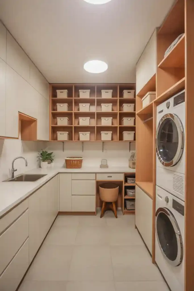 Large Laundry Room with Floor-to-Ceiling Storage