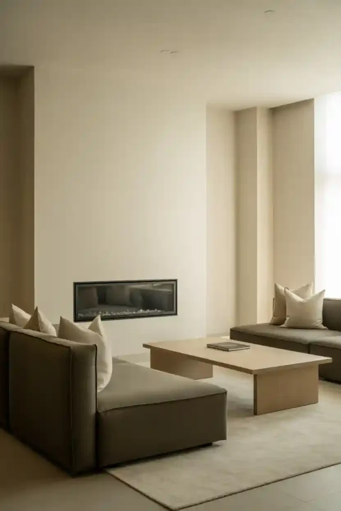 Modern Linear Fireplace with Clean Lines