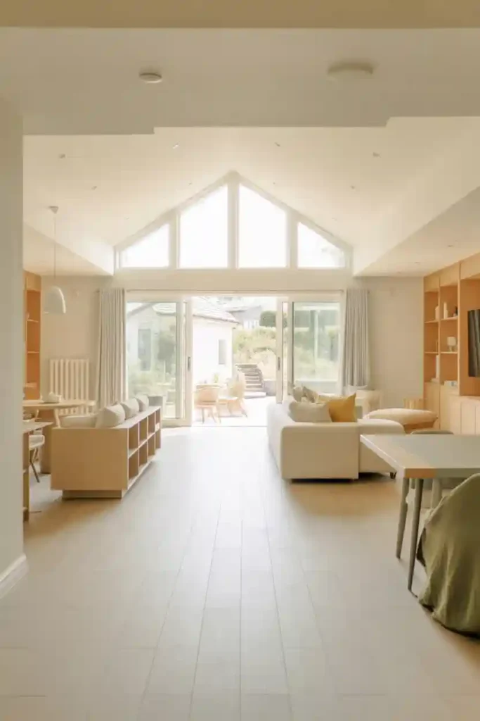 Open-Concept Layout Without Visual Barriers