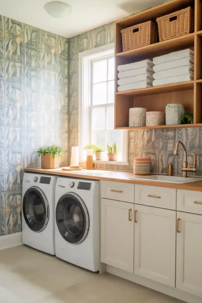 Patterned Wallpaper Feature