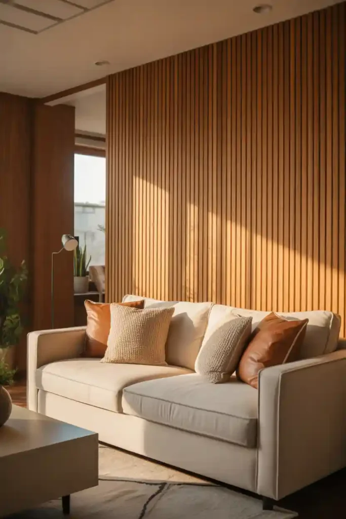 Textured Wood Panel Accent Walls