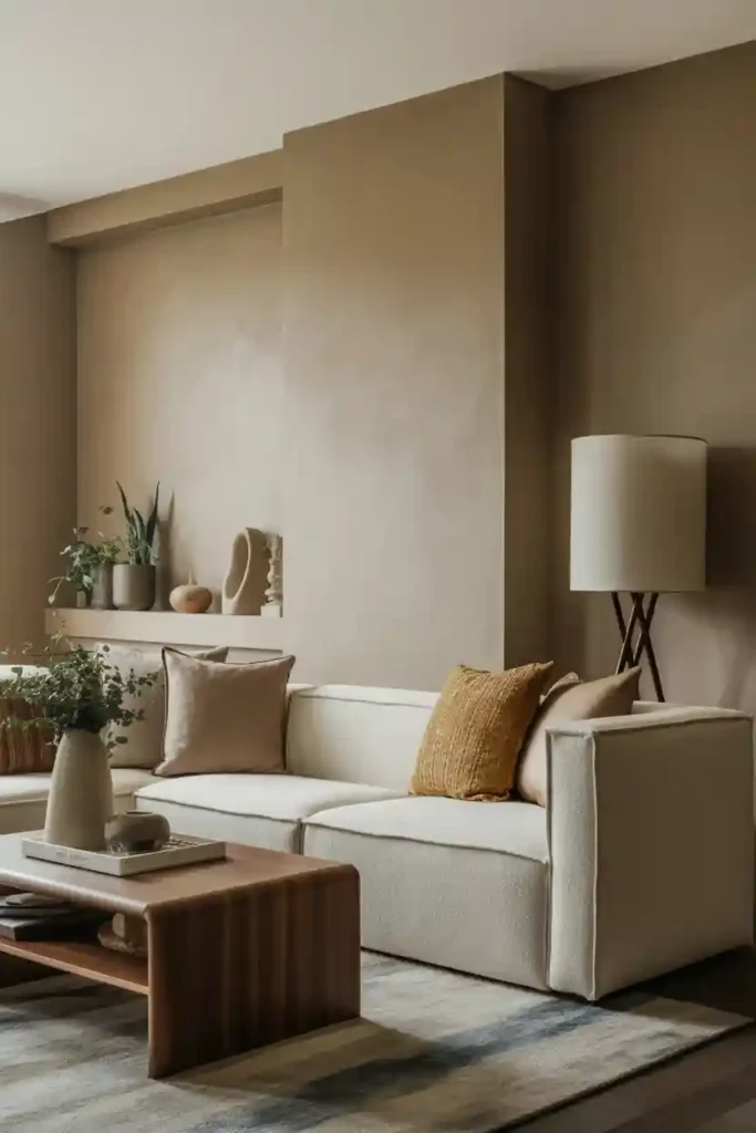 Earthy Beige and Greige Living Rooms