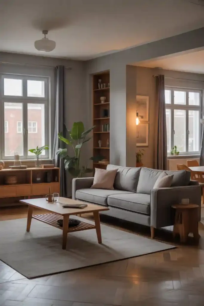 Grey and Wood for Natural Warmth