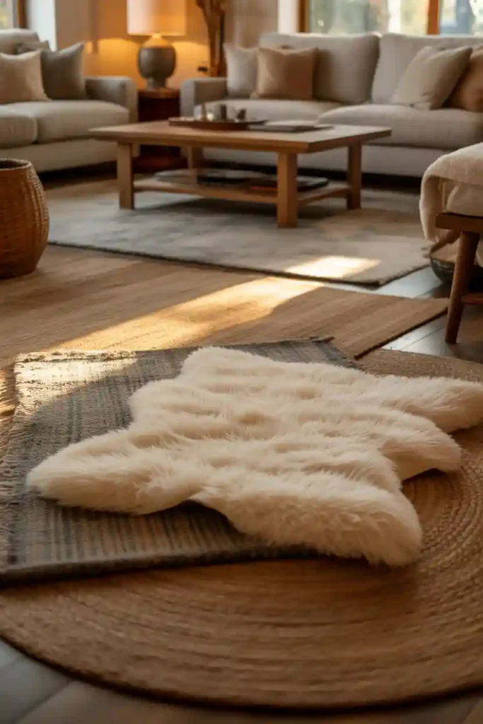 Layer Rugs for Depth and Warmth