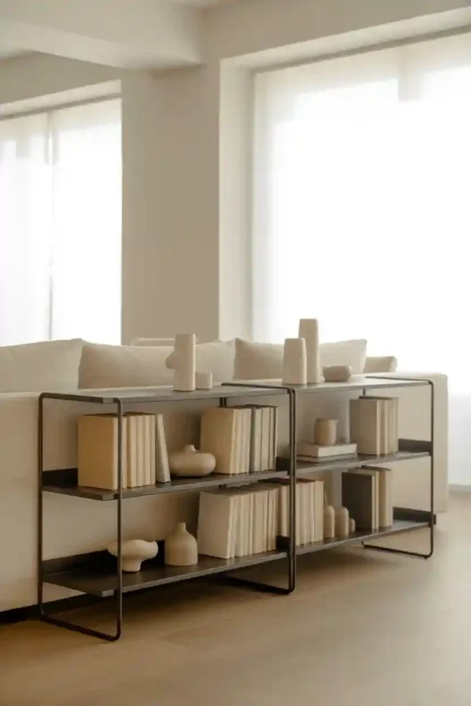 Slim Open Frame Metal Bookshelf