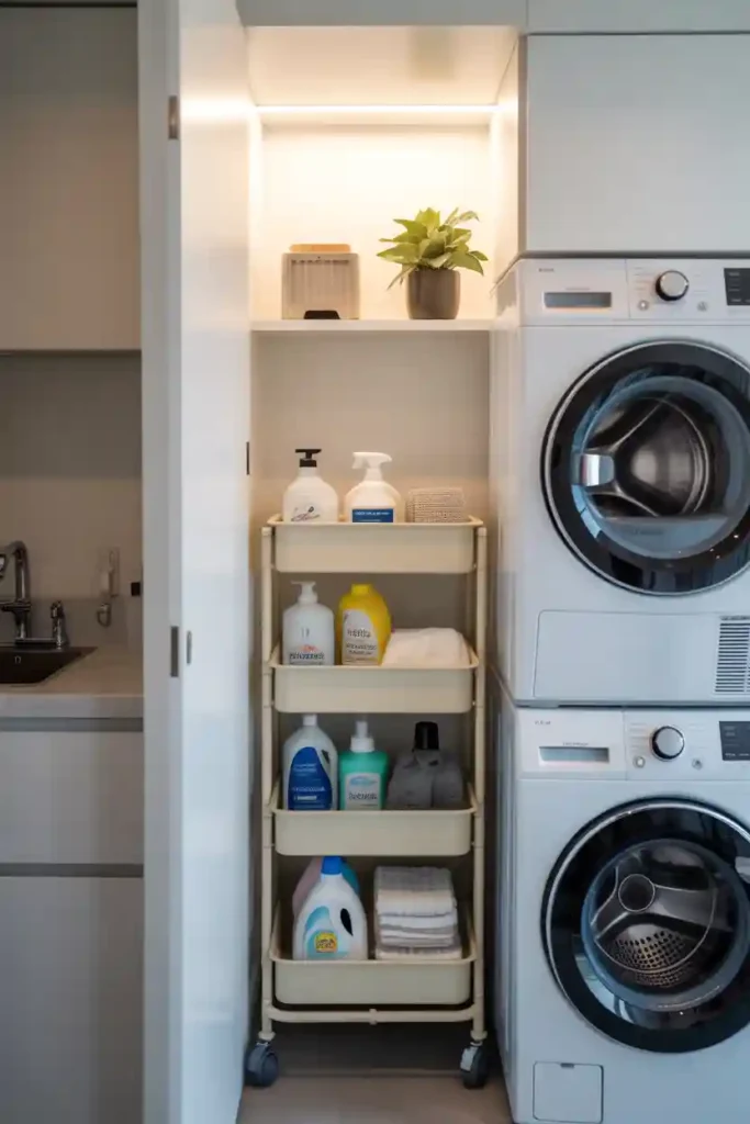 Slim Rolling Cart Storage