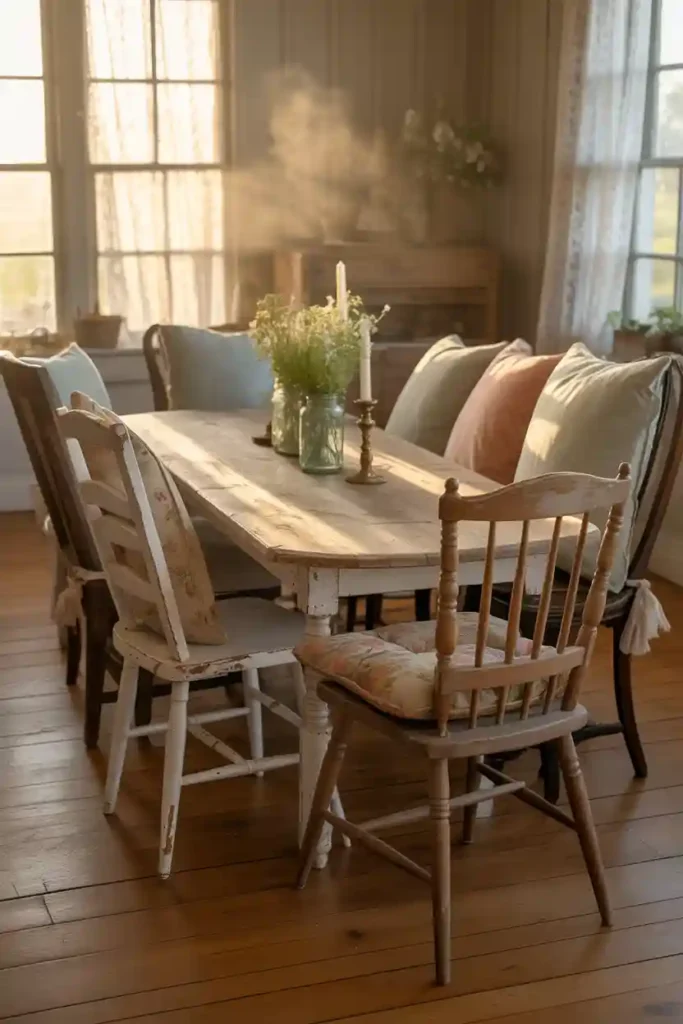 . Vintage-Inspired Dining Chairs