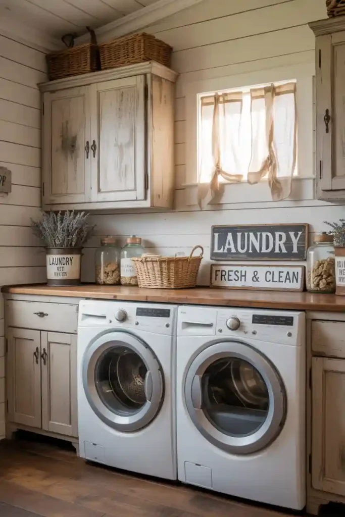 Vintage Laundry Cabinets