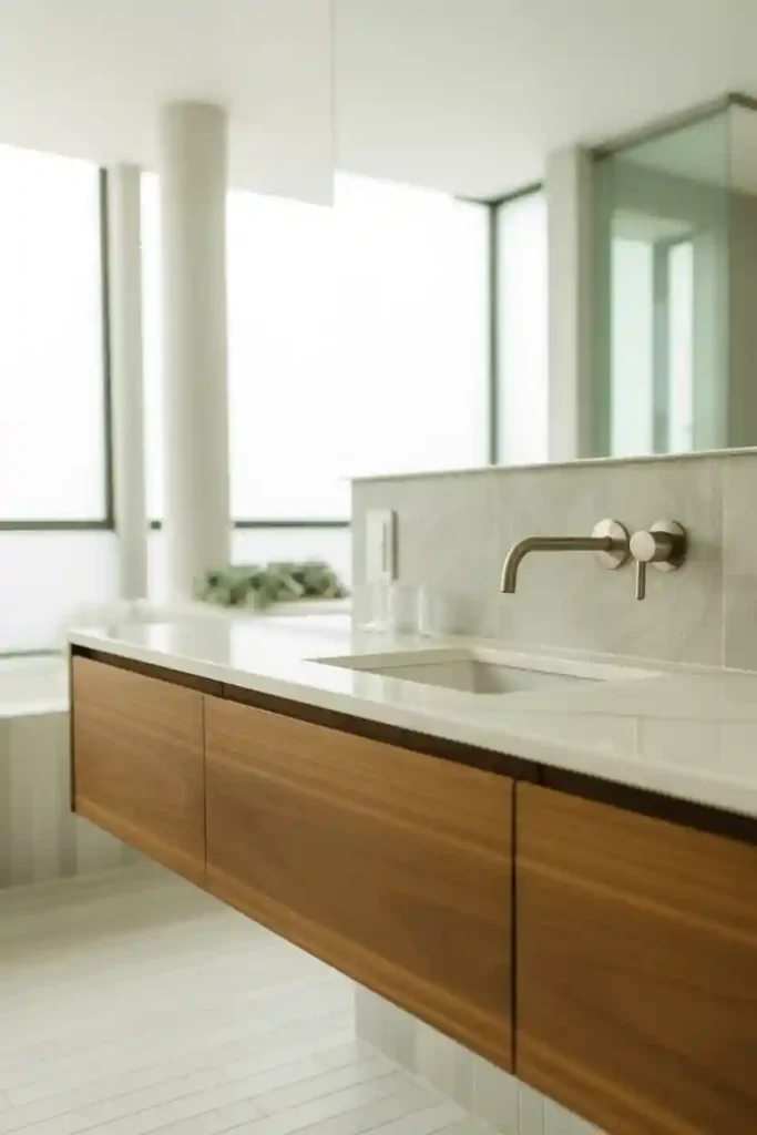 Floating Vanities for Clean Lines