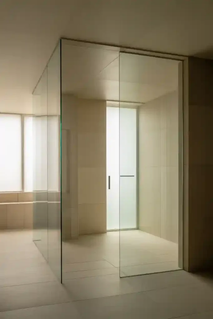 Frameless Glass Showers for Clean Lines